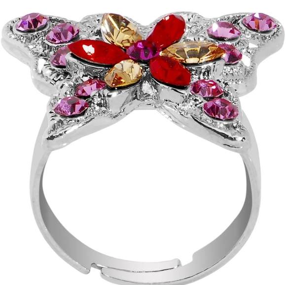 Butterfly Bling Adjustable Ring - Picture 2 of 2